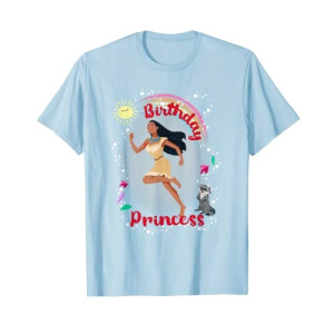 T-shirt Chef Powhatan, John Smith, Meeko - Pocahontas - bleu homme/femme