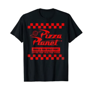 T-shirt Pizza Planet - Toy story - noir homme/femme