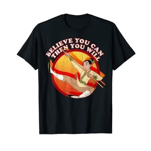 T-shirt Mulan noir homme/femme