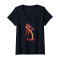 T-shirt Mushu - Mulan - noir col en v femme - miniature