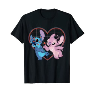 T-shirt Lilo - Stitch - noir homme/femme