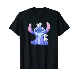 T-shirt Lilo - Stitch - noir homme/femme