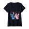 T-shirt Lilo - Stitch - noir col en v femme - miniature