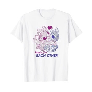 T-shirt Lilo - Stitch - blanc homme/femme