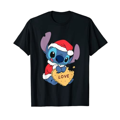 T-shirt Lilo - Stitch - noir homme/femme