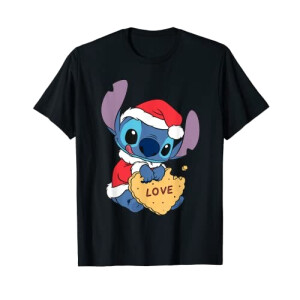 T-shirt Lilo - Stitch - noir homme/femme