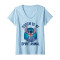 T-shirt Lilo - Stitch - rouge col en v femme - miniature