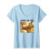 T-shirt Ratatouille bleu col en v femme - miniature