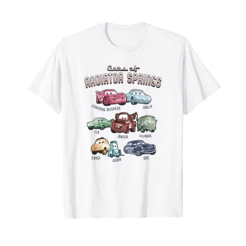 T-shirt Cars blanc homme/femme