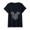 T-shirt Mickey noir col en v femme - miniature