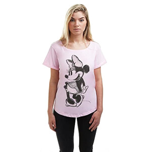 T-shirt Mickey - Minnie - rose femme