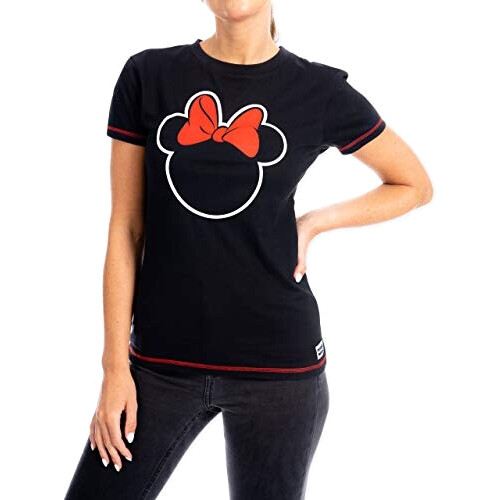 T-shirt Mickey - Minnie - noir femme