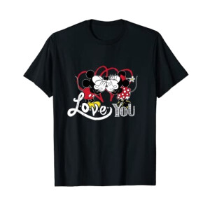 T-shirt Mickey - Minnie - noir homme/femme
