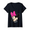 T-shirt Mickey - Minnie - rose col en v femme - miniature