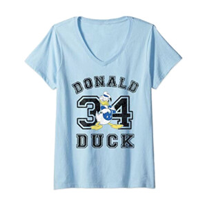 T-shirt Donald gris col en v femme