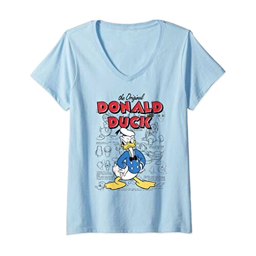 T-shirt Donald gris col en v femme