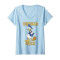 T-shirt Donald gris col en v femme - miniature