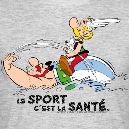 T-shirt Obélix, Idéfix - Astérix - gris chiné homme variant 0 