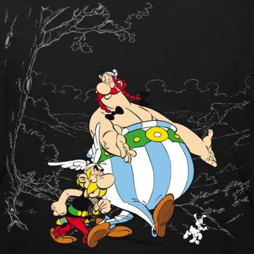 T-shirt Obélix, Idéfix - Astérix - noir fille/garçon variant 0 