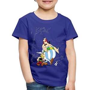 T-shirt Obélix, Idéfix - Astérix - bleu roi fille/garçon