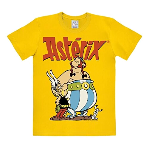 T-shirt Obélix, Idéfix, Romain - Astérix - jaune homme/femme
