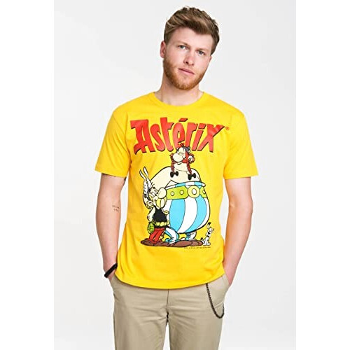 T-shirt Obélix, Idéfix, Romain - Astérix - jaune homme/femme variant 1 