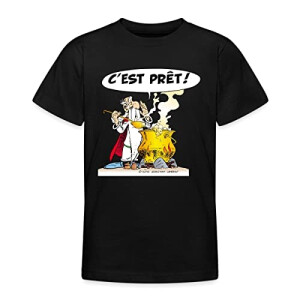T-shirt Obélix, Panoramix, Potion magique - Astérix - noir homme/femme