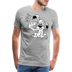 T-shirt Obélix, Idéfix - Astérix - gris chiné homme