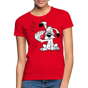 T-shirt Obélix, Idéfix - Astérix - rouge femme