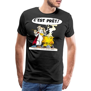 T-shirt Obélix, Panoramix, Potion magique - Astérix - noir homme