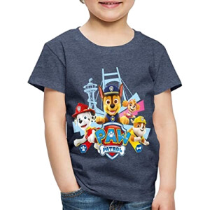 T-shirt Ryder - Pat patrouille - bleu chiné fille/garçon