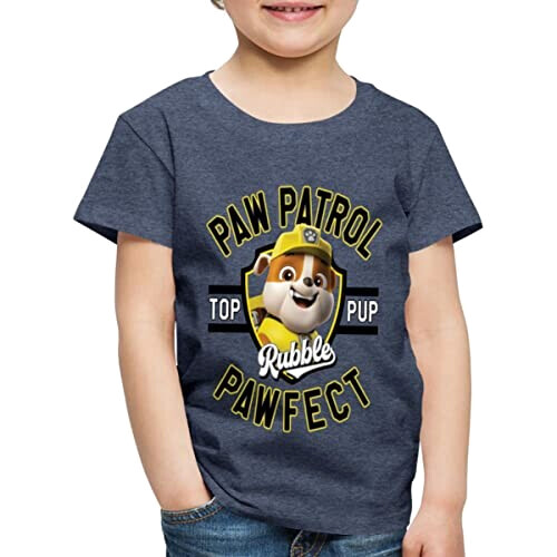 T-shirt Ruben, Ryder - Pat patrouille - bleu chiné fille/garçon