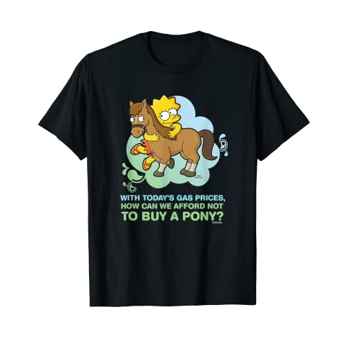 T-shirt Lisa Simpson - Simpsons - noir homme/femme