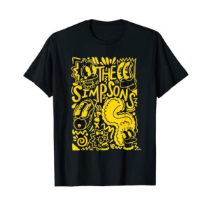 T-shirt Homer Simpson, Bart Simpson, Marge Simpson, Lisa Simpson - Simpsons - noir homme/femme