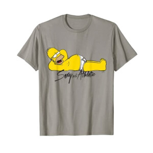 T-shirt Homer Simpson - Simpsons - gris homme/femme