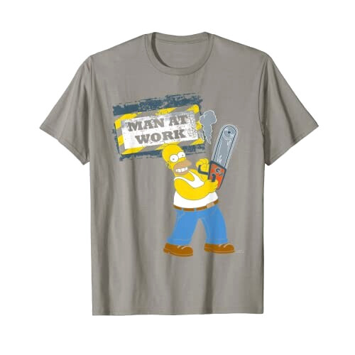 T-shirt Homer Simpson - Simpsons - gris homme/femme