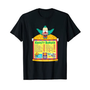 T-shirt Krusty le clown - Simpsons - noir homme/femme