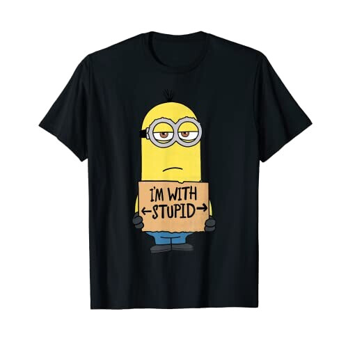 T-shirt Kevin - Les minions - noir homme/femme