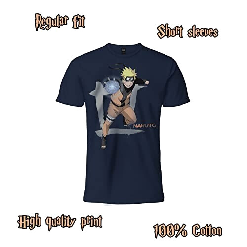 T-shirt Naruto bleu homme/femme variant 2 