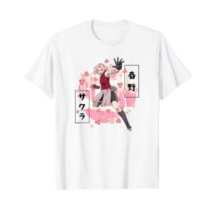 T-shirt Sakura Haruno - Naruto - blanc homme/femme