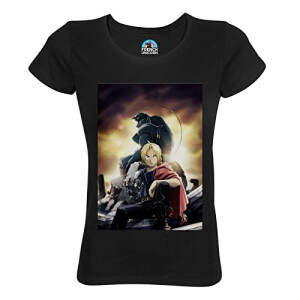 T-shirt Fullmetal Alchemist noir femme