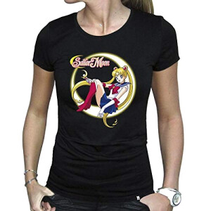 T-shirt Sailor Moon noir femme