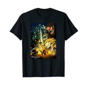 T-shirt L’Attaque des Titans noir homme/femme