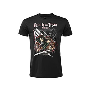T-shirt Eren Jäger - L’Attaque des Titans - noir homme/femme