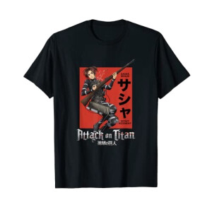 T-shirt L’Attaque des Titans noir homme/femme