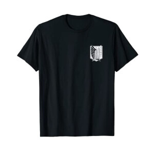 T-shirt L’Attaque des Titans noir homme/femme