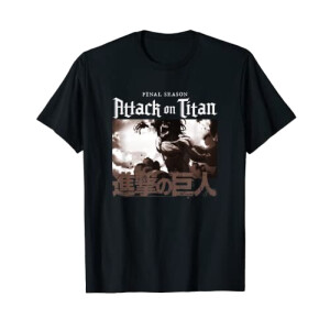 T-shirt L’Attaque des Titans noir homme/femme