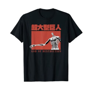 T-shirt L’Attaque des Titans noir homme/femme