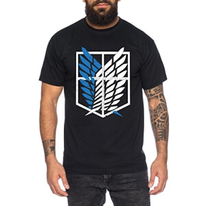 T-shirt L’Attaque des Titans noir homme