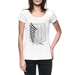 T-shirt Ailes de la liberté - L’Attaque des Titans - blanc femme